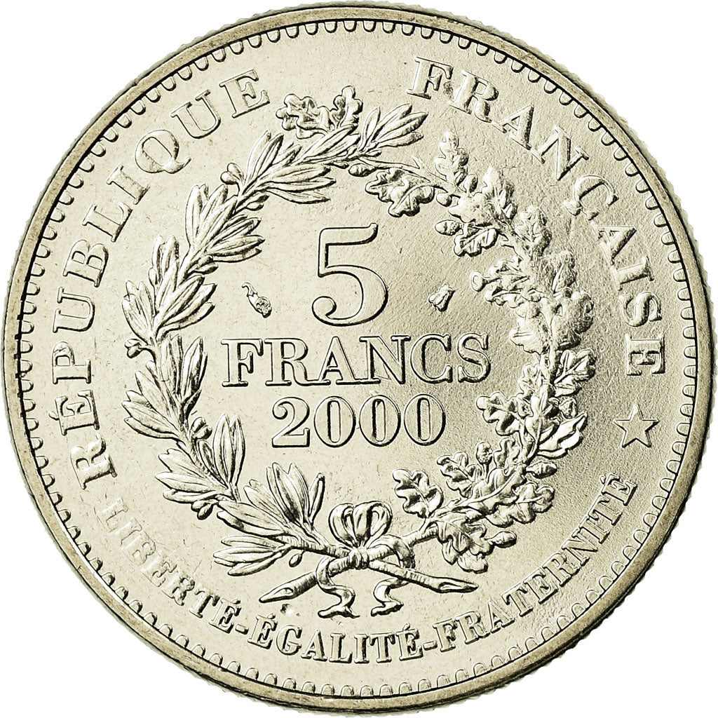 Münze, Frankreich, Franc à cheval, 5 Francs, 2000, Paris, STGL, Copper-Nickel