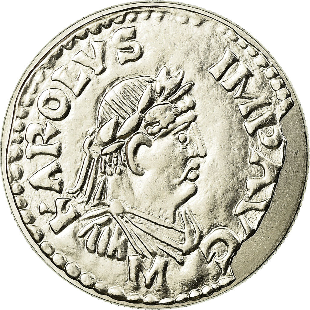 Coin, France, Denier de Charlemagne, 5 Francs, 2000, Paris, MS(65-70)