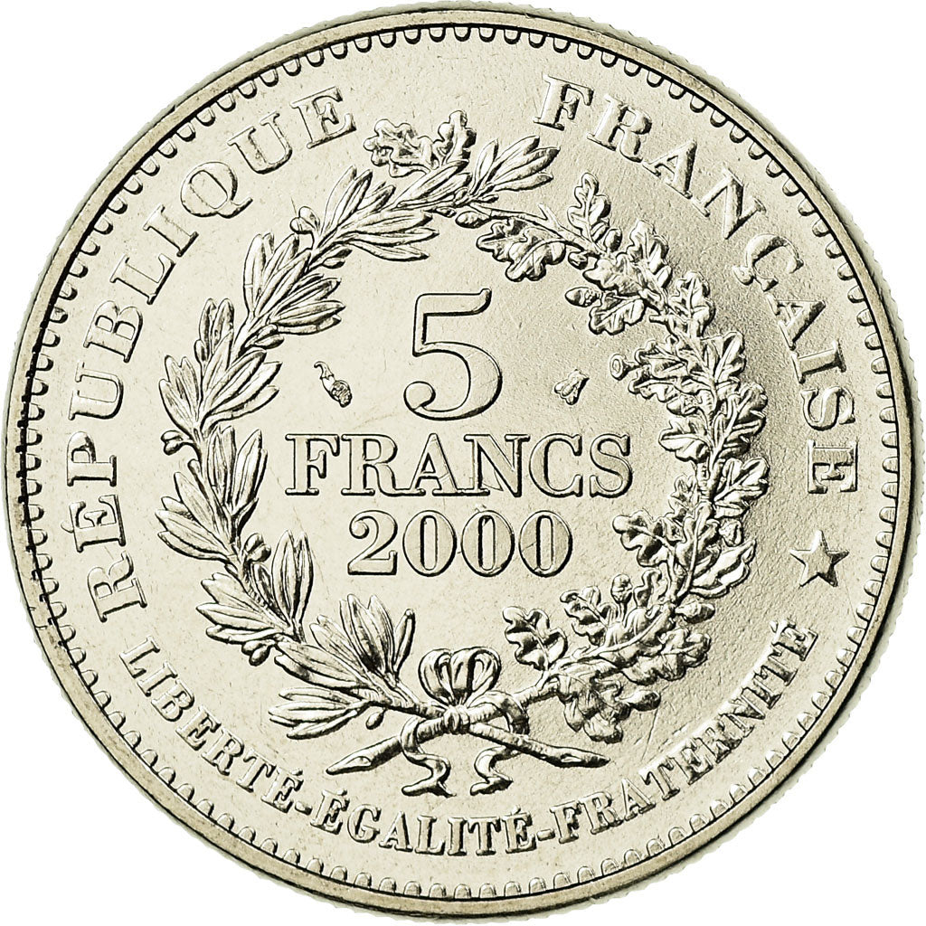 Coin, France, Écu de Saint Louis, 5 Francs, 2000, Paris, MS(65-70)