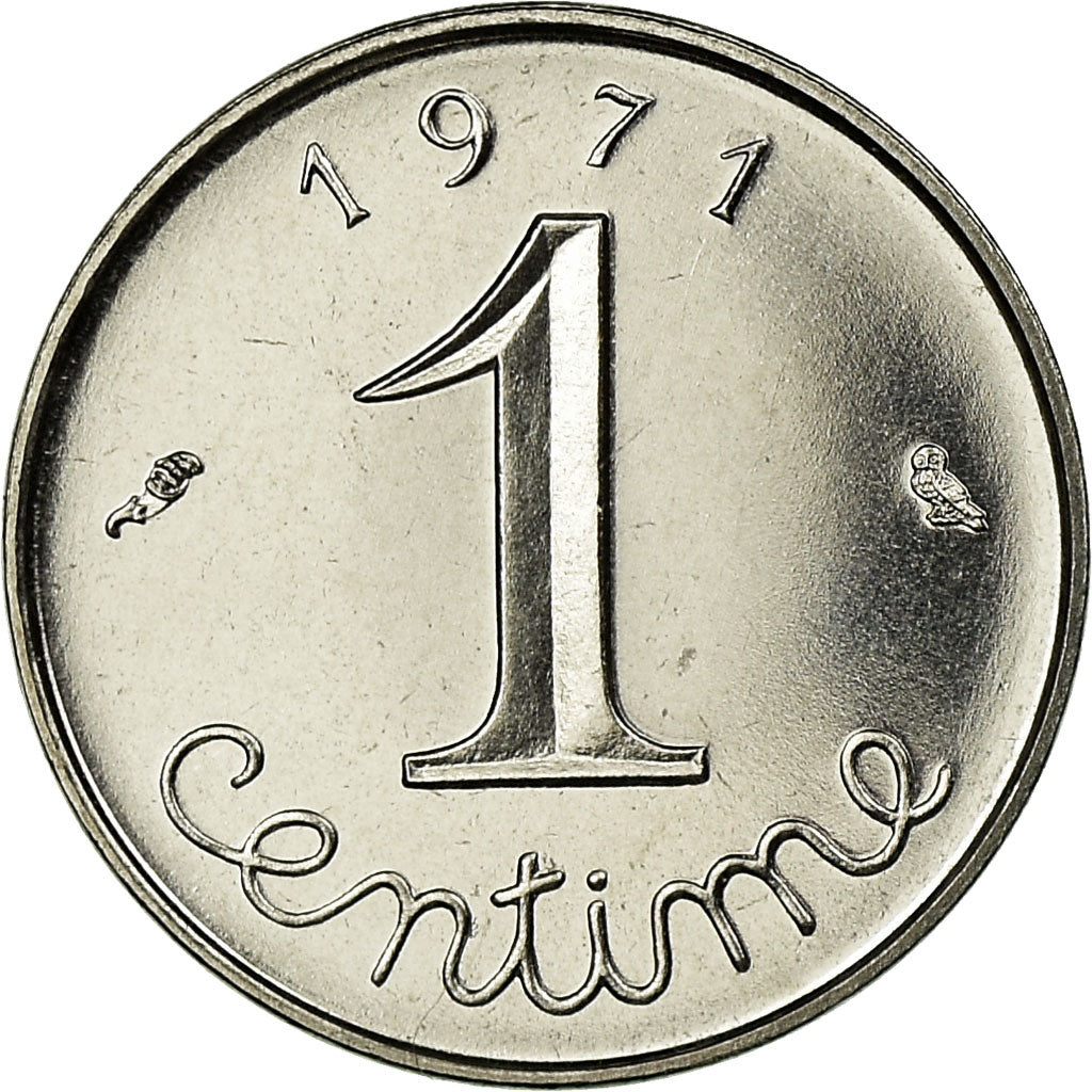 Munten, Frankrijk, Épi, Centime, 1971, Paris, FDC, Stainless Steel, KM:928