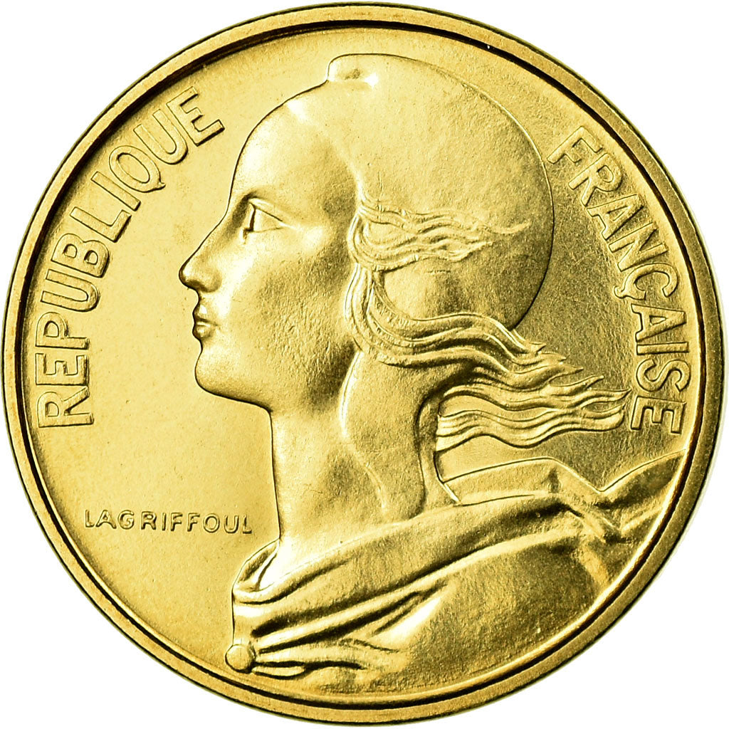 Munten, Frankrijk, Marianne, 10 Centimes, 1971, Paris, FDC, Aluminum-Bronze