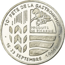 Francja, Token, 20 écus Poix de Picardie - Gastronomie, 1995, AU(55-58), Srebro