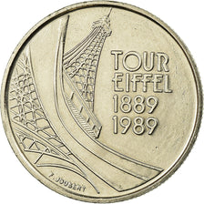Coin, France, Tour Eiffel, 5 Francs, 1989, Paris, EF(40-45), Nickel, KM:968