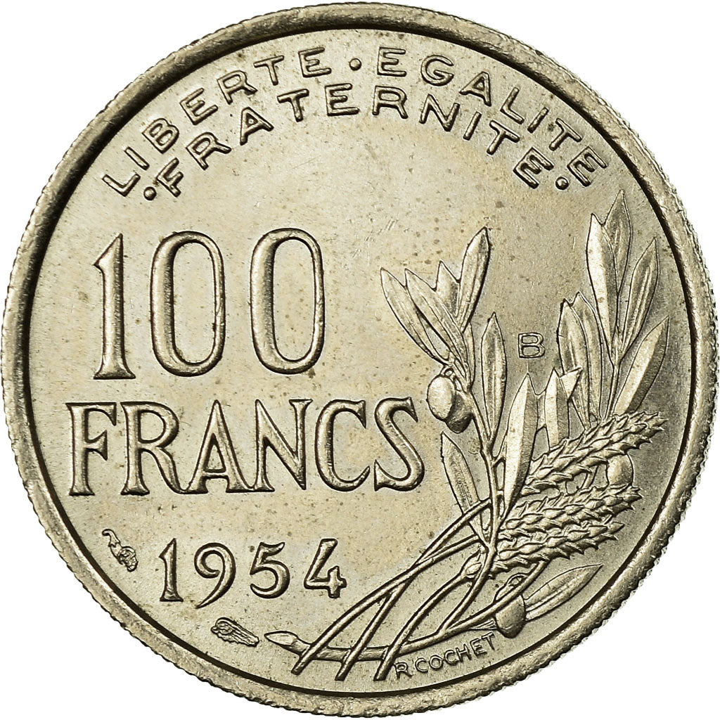 Coin, France, Cochet, 100 Francs, 1954, Beaumont - Le Roger, AU(55-58)