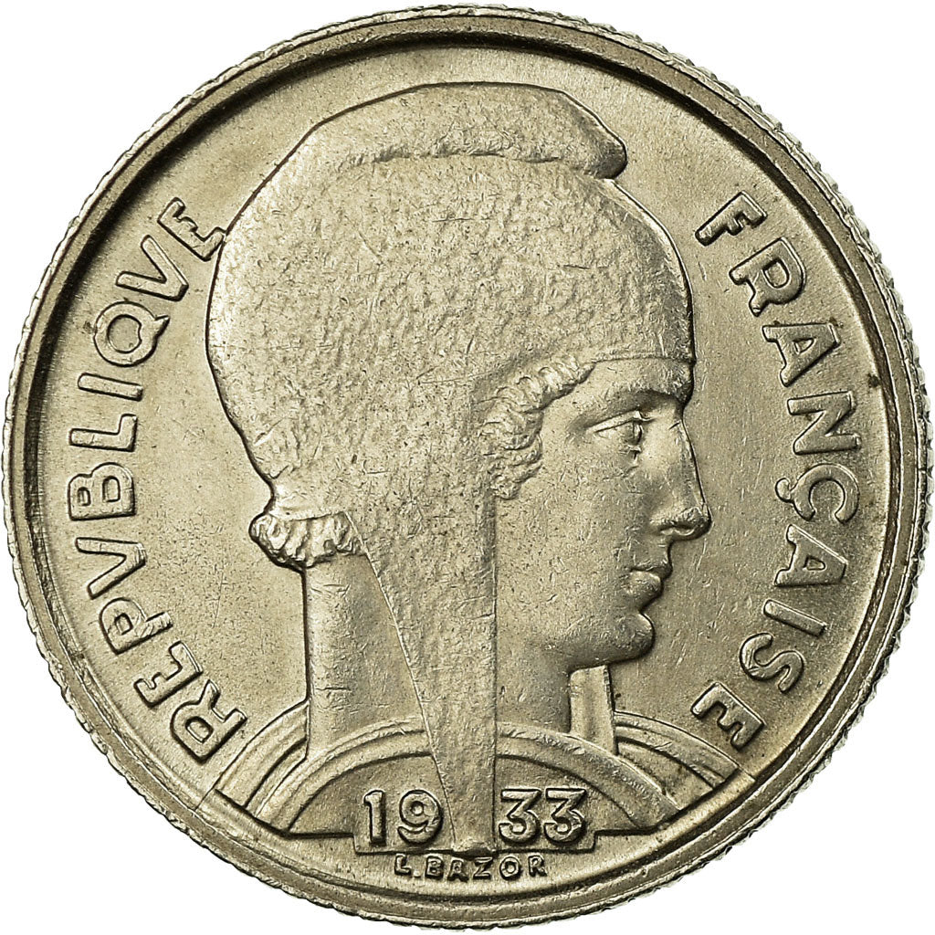Monnaie, France, Bazor, 5 Francs, 1933, Paris, TTB+, Nickel, Gadoury:753, KM:887