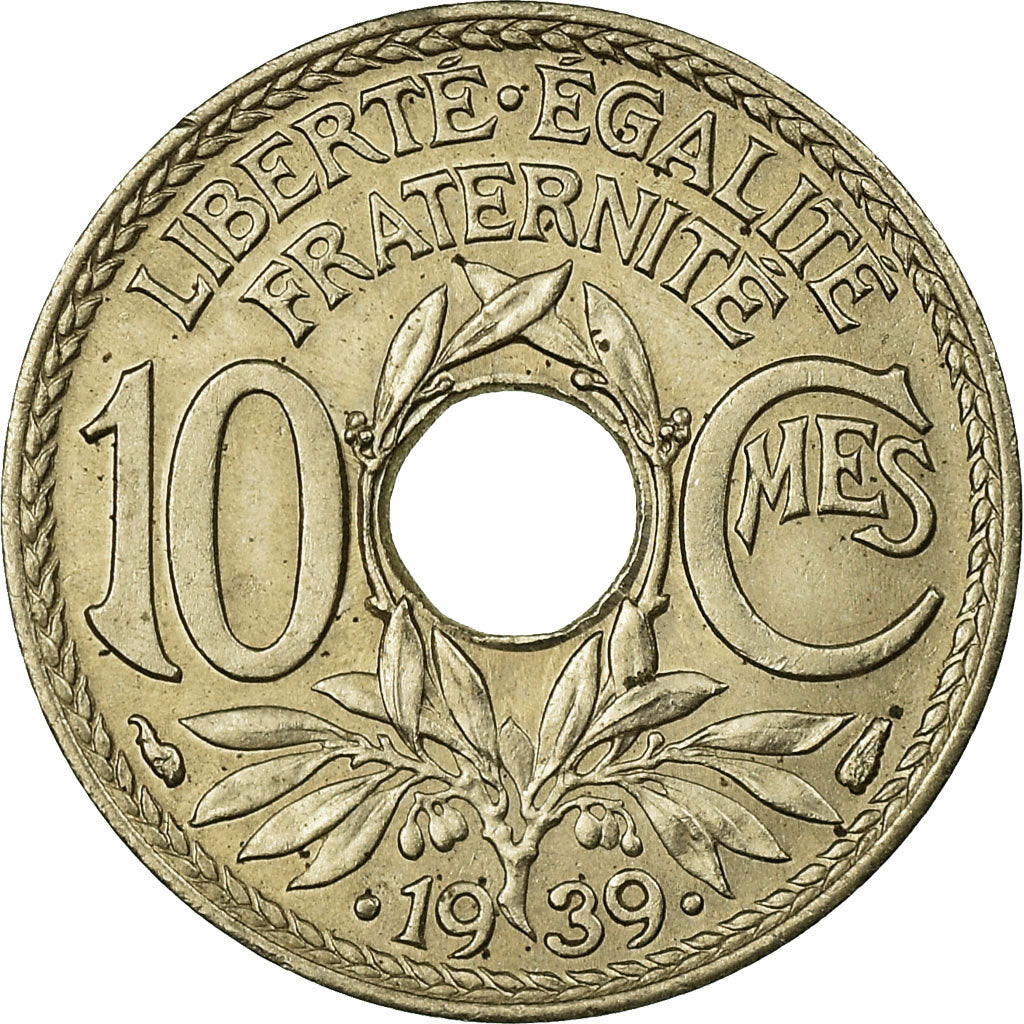 Coin, France, Lindauer, 10 Centimes, 1939, Paris, AU(55-58), Nickel-Bronze