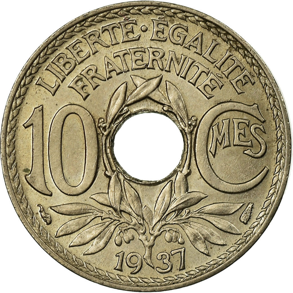 Coin, France, Lindauer, 10 Centimes, 1937, Paris, AU(55-58), Copper-nickel