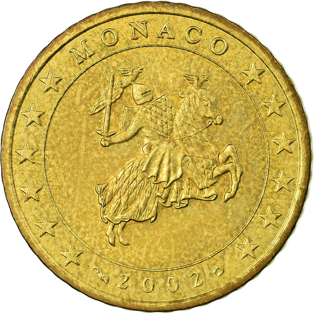 Monaco, 50 Euro Cent, 2002, ZF, Tin, KM:172