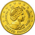 United Kingdom , 50 Euro Cent, 2002, MS(65-70), Brass