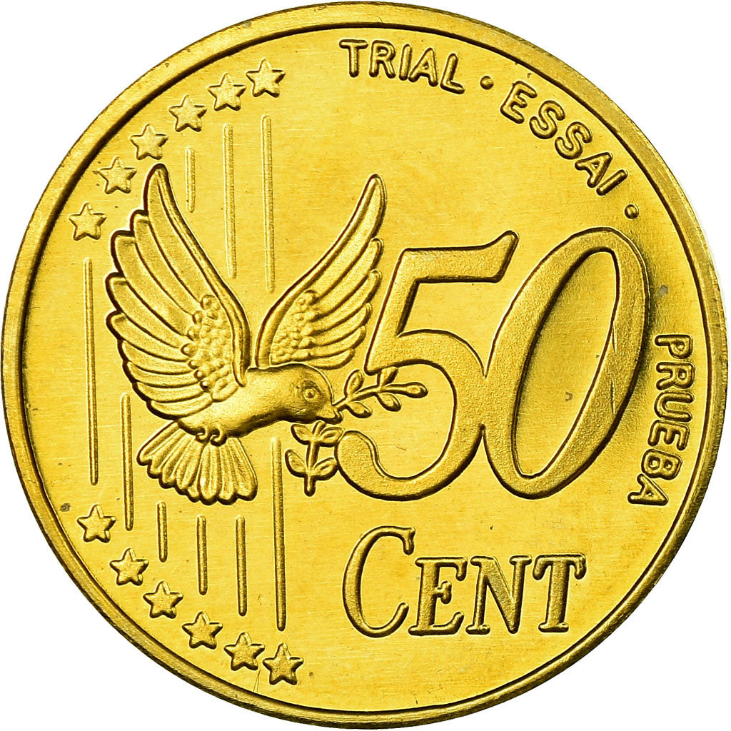 United Kingdom , 50 Euro Cent, 2002, MS(65-70), Brass