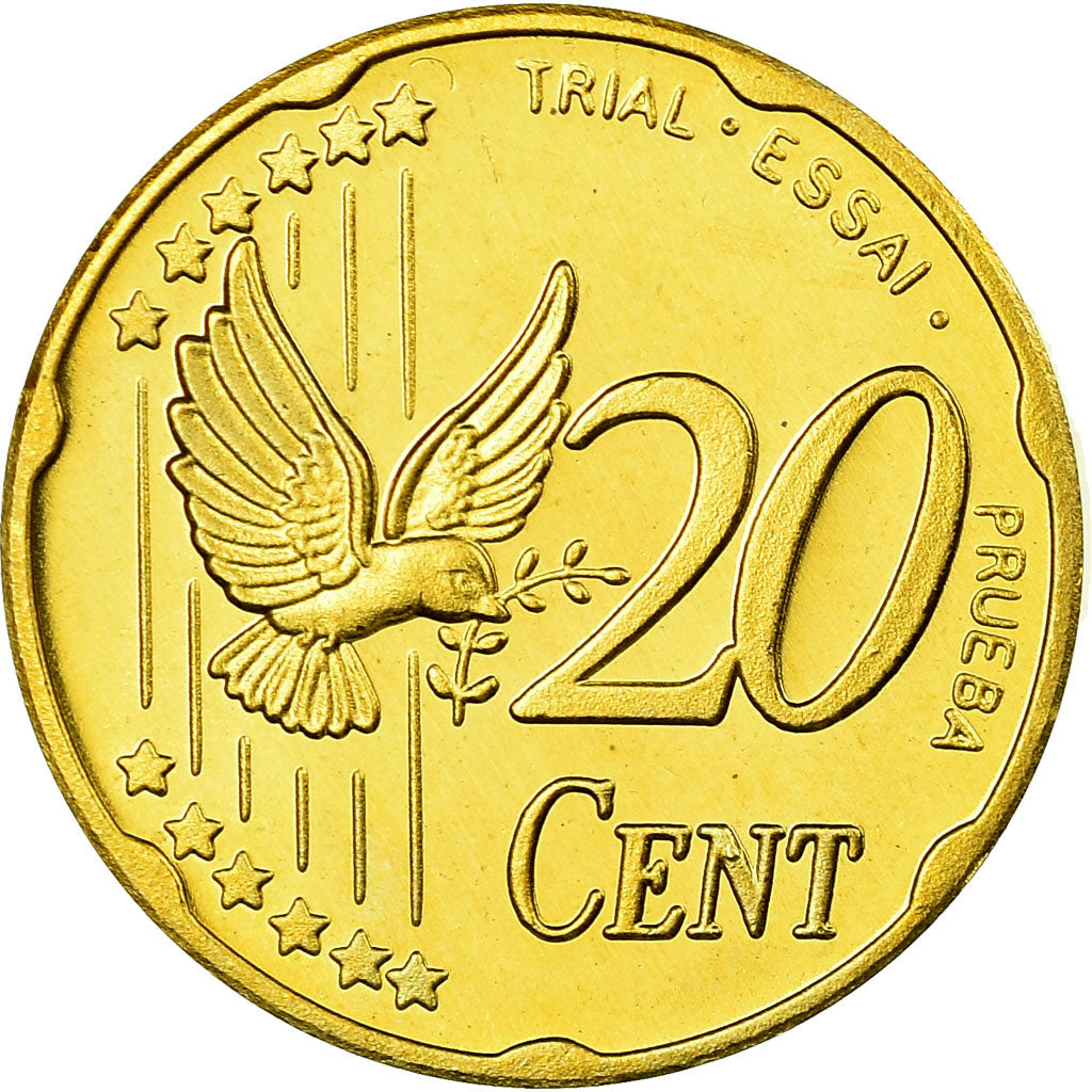 Regno Unito, 20 Euro Cent, 2002, FDC, Ottone