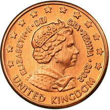 Zjednoczone Królestwo Wielkiej Brytanii, Euro Cent, 2002, MS(65-70), Miedź