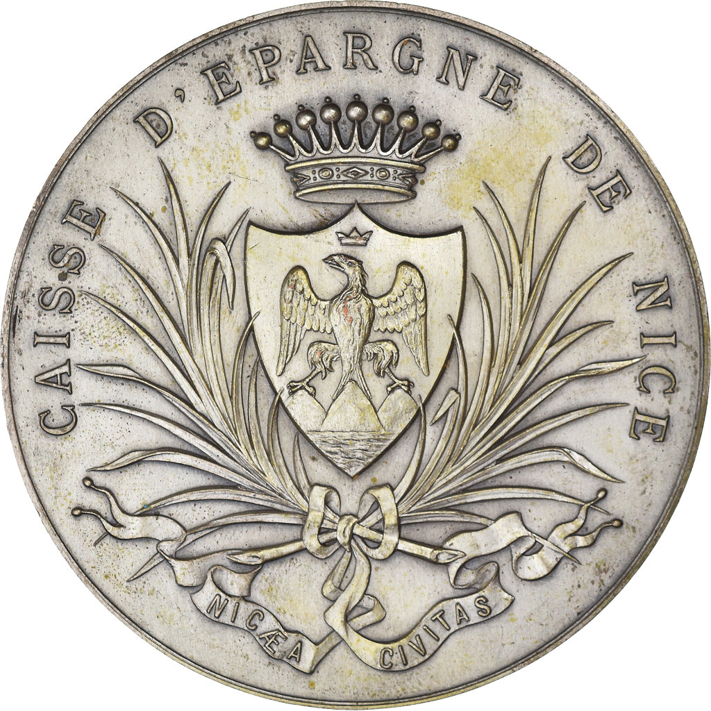 France, Medal, Caisse d'Epargne de Nice, Bank, 1900, AU(55-58), Copper Plated