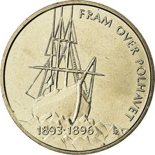 Coin, Norway, Harald V, 5 Kroner, 1996, AU(55-58), Copper-nickel, KM:459