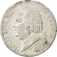 Louis XVIII, 5 Francs 1821, Second Gouvernement Royal, KM 711.1