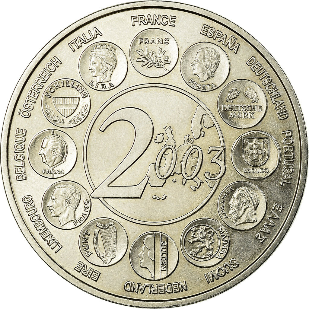 Francia, medalla, L'Europe des 15, essai, 2003, SC, Cobre - níquel