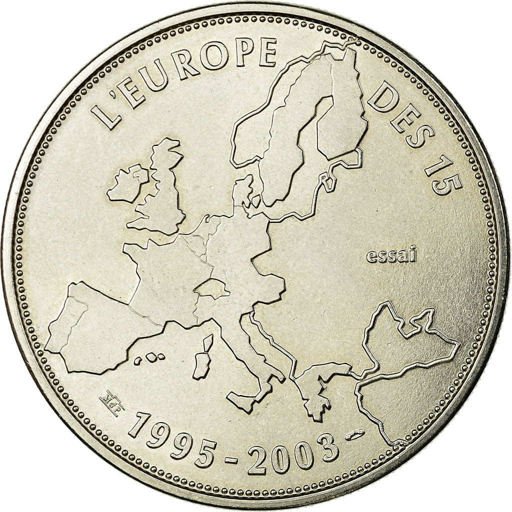 Francia, medalla, L'Europe des 15, essai, 2003, SC, Cobre - níquel
