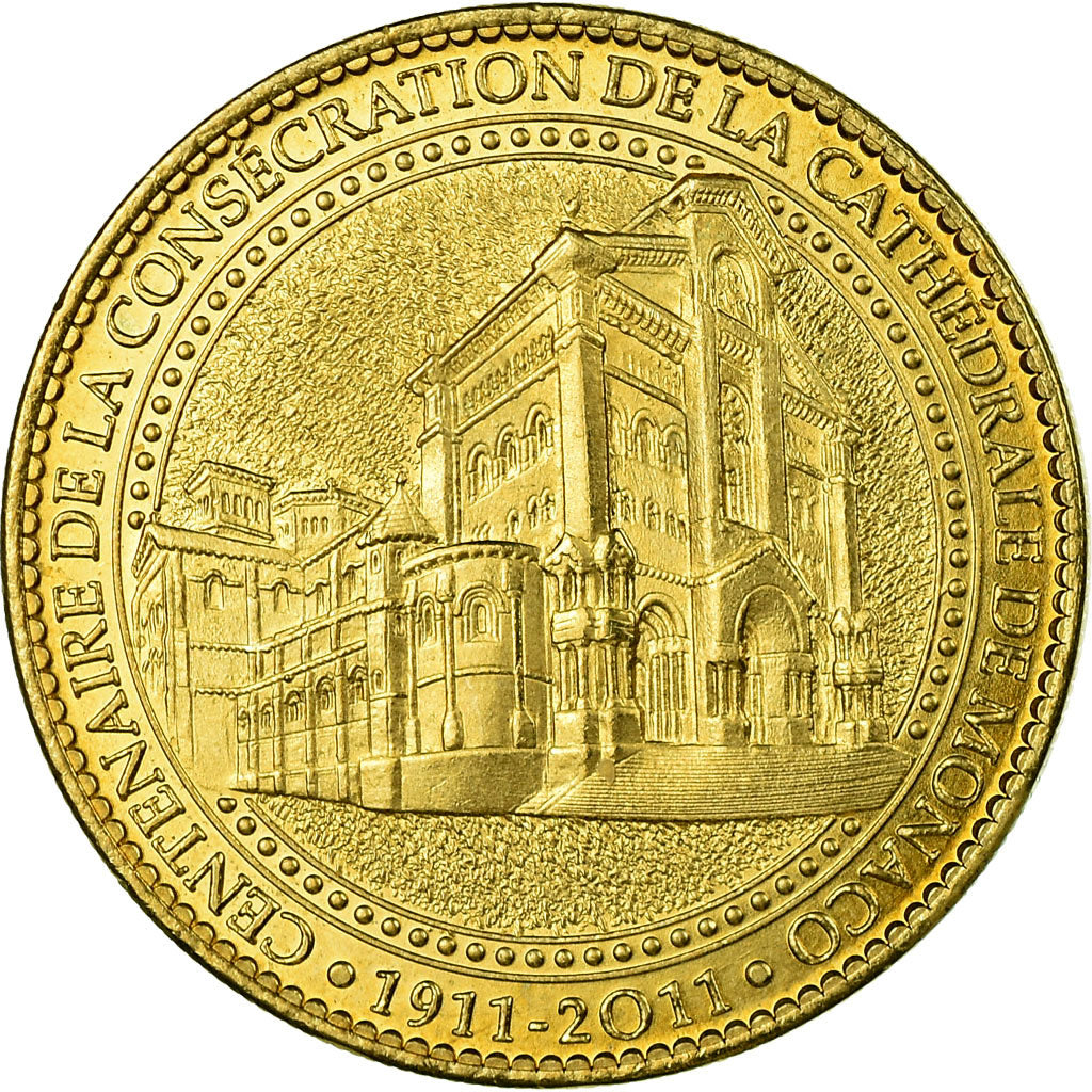 France, Token, Touristic token, 98/ Cathédrale de Monaco, Arts & Culture, 2011