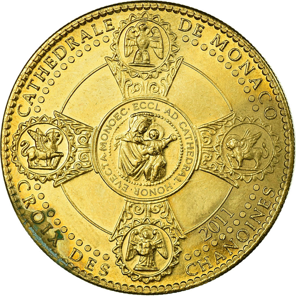 France, Token, Touristic token, 98/ Cathédrale de Monaco, Arts & Culture, 2011