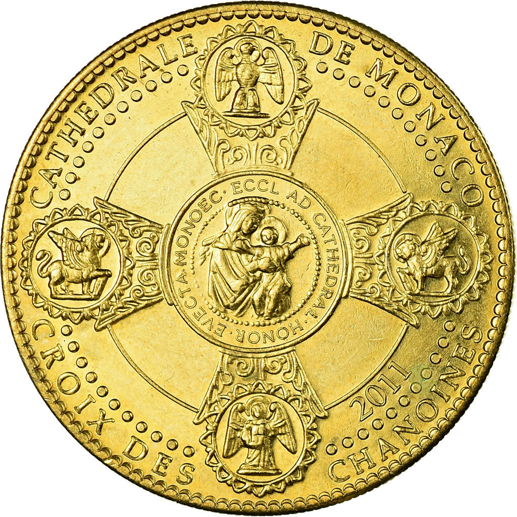 France, Token, Touristic token, 98/ Cathédrale de Monaco, Arts & Culture, 2011