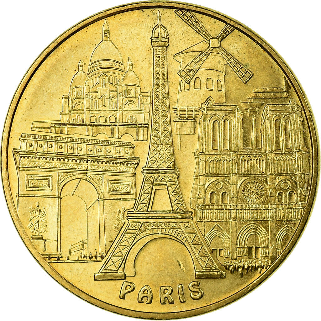 France, Token, Touristic token, Paris - Tour Eiffel n° 3 - les 5 monuments