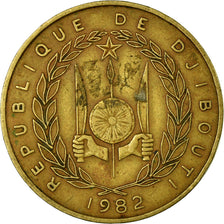 Coin, Djibouti, 20 Francs, 1982, Paris, EF(40-45), Aluminum-Bronze, KM:24
