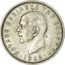 Coin, Greece, Paul I, 20 Drachmai, 1960, VF(30-35), Silver, KM:85