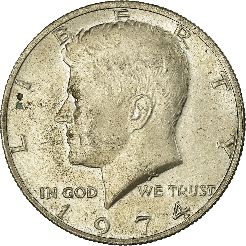 Coin, United States, Kennedy Half Dollar, Half Dollar, 1974, U.S. Mint