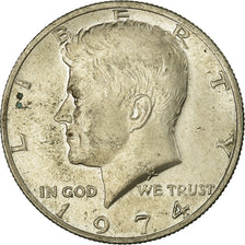 Coin, United States, Kennedy Half Dollar, Half Dollar, 1974, U.S. Mint