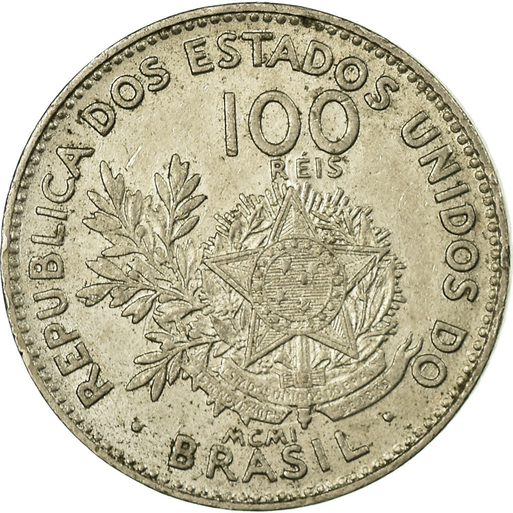 Münze, Brasilien, 100 Reis, 1901, VZ, Copper-nickel, KM:503