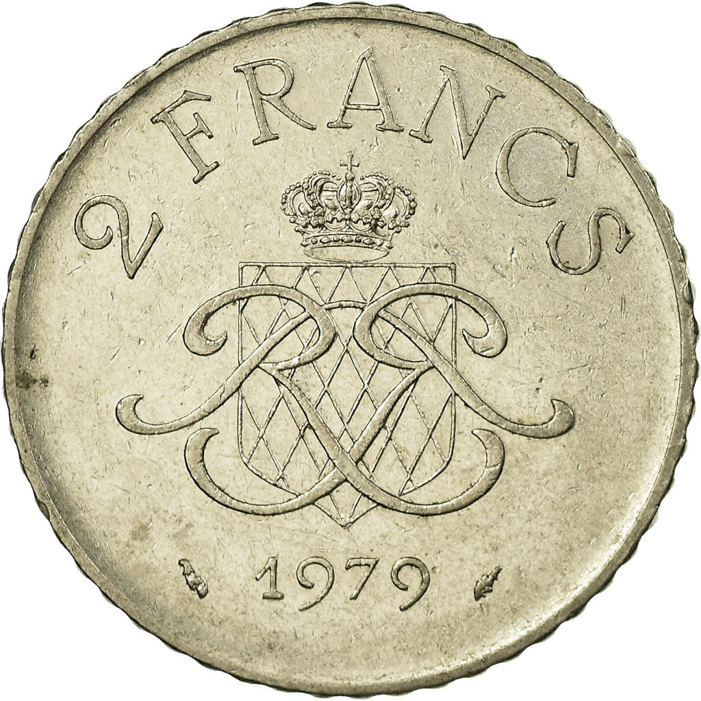 Coin, Monaco, Rainier III, 2 Francs, 1979, VF(30-35), Nickel, KM:157