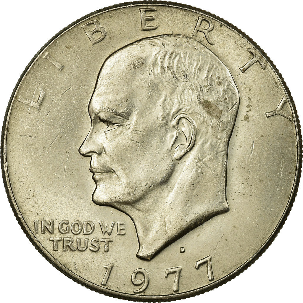 Coin, United States, Eisenhower Dollar, Dollar, 1977, U.S. Mint, Denver