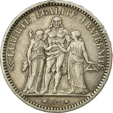 Munten, Frankrijk, Hercule, 5 Francs, 1871, Bordeaux, ZF, Zilver, KM:820.2