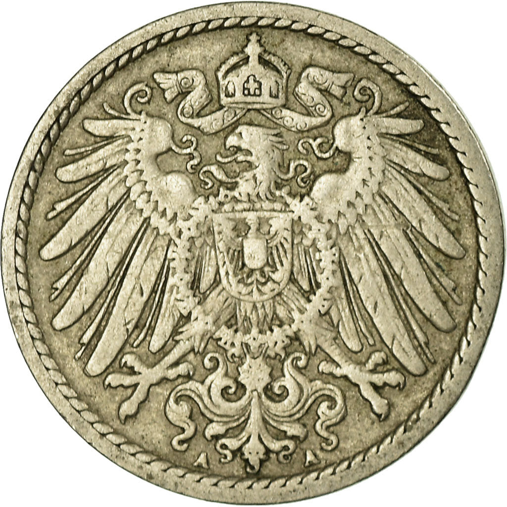Monnaie, GERMANY - EMPIRE, Wilhelm II, 5 Pfennig, 1898, Berlin, TTB
