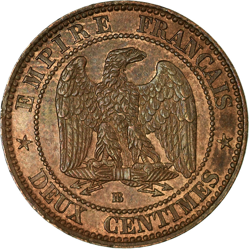 Münze, Frankreich, Napoleon III, Napoléon III, 2 Centimes, 1855, Strasbourg