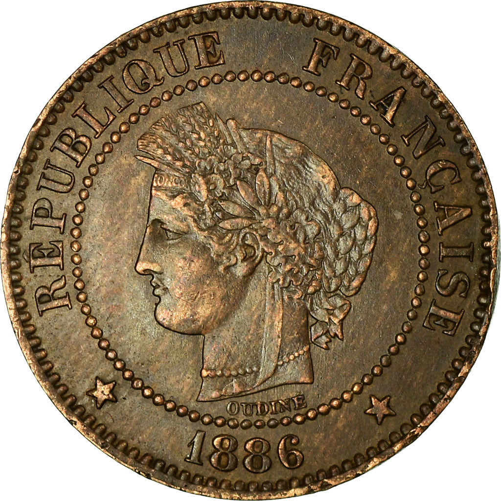 Monnaie, France, Cérès, 2 Centimes, 1886, Paris, TTB, Bronze, Gadoury:105