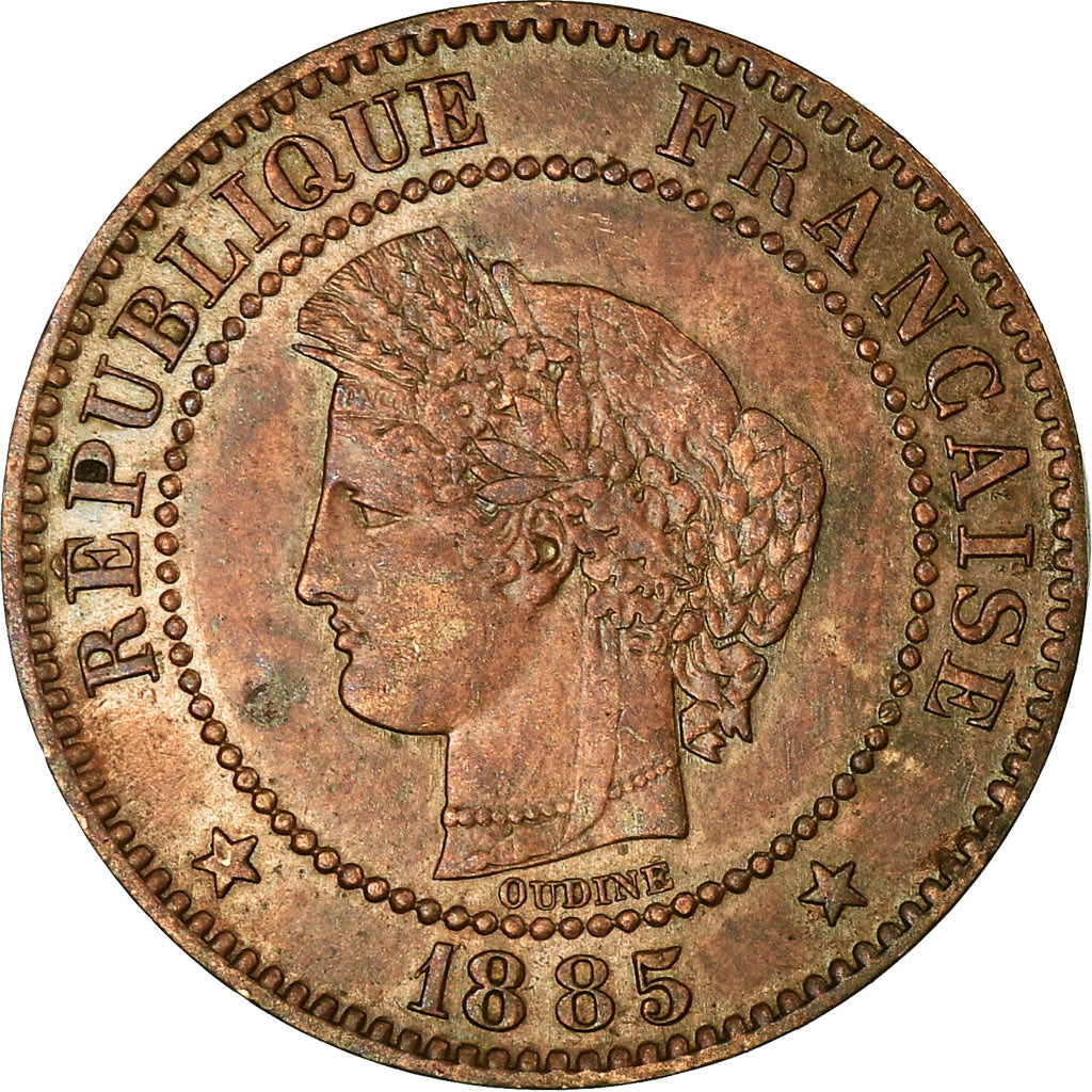 Monnaie, France, Cérès, 2 Centimes, 1885, Paris, TTB+, Bronze, Gadoury:105