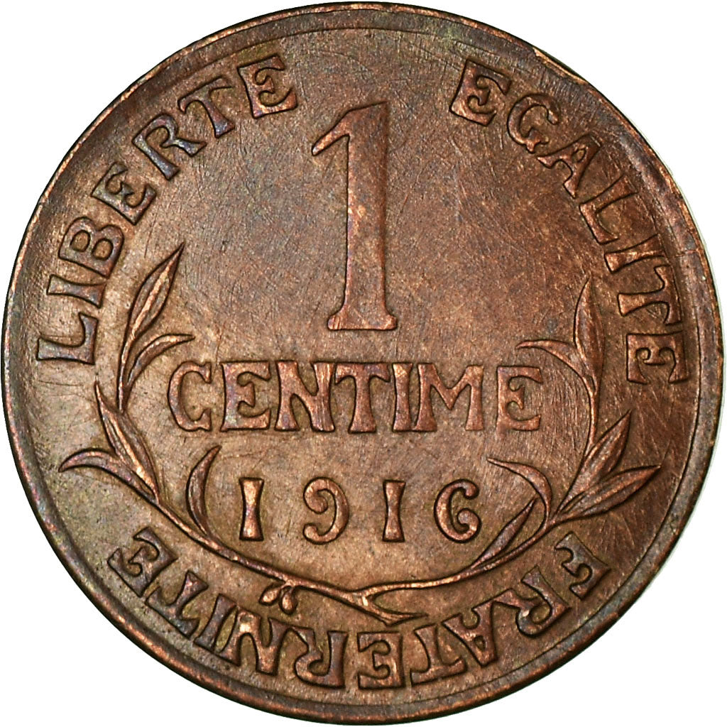 Moneta, Francia, Dupuis, Centime, 1916, Paris, MB+, Bronzo, KM:840, Gadoury:90