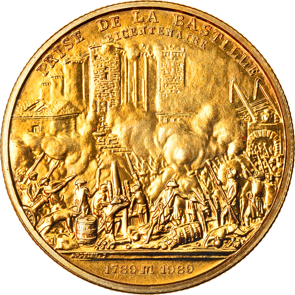 France, Médaille, Bicentenaire de la Prise de la Bastille, History, 1989, FDC