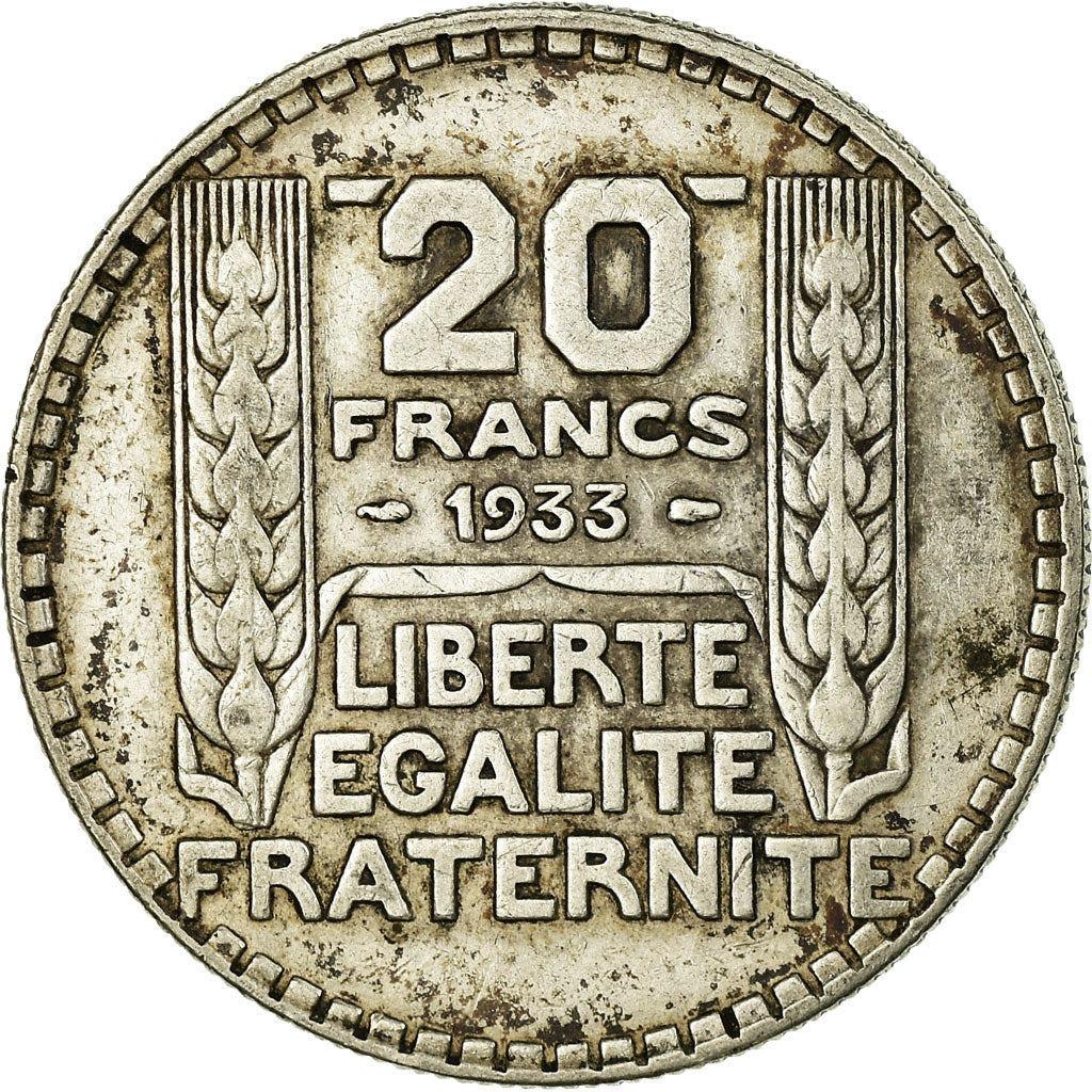 Coin, France, Turin, 20 Francs, 1933, Paris, EF(40-45), Silver, KM:879