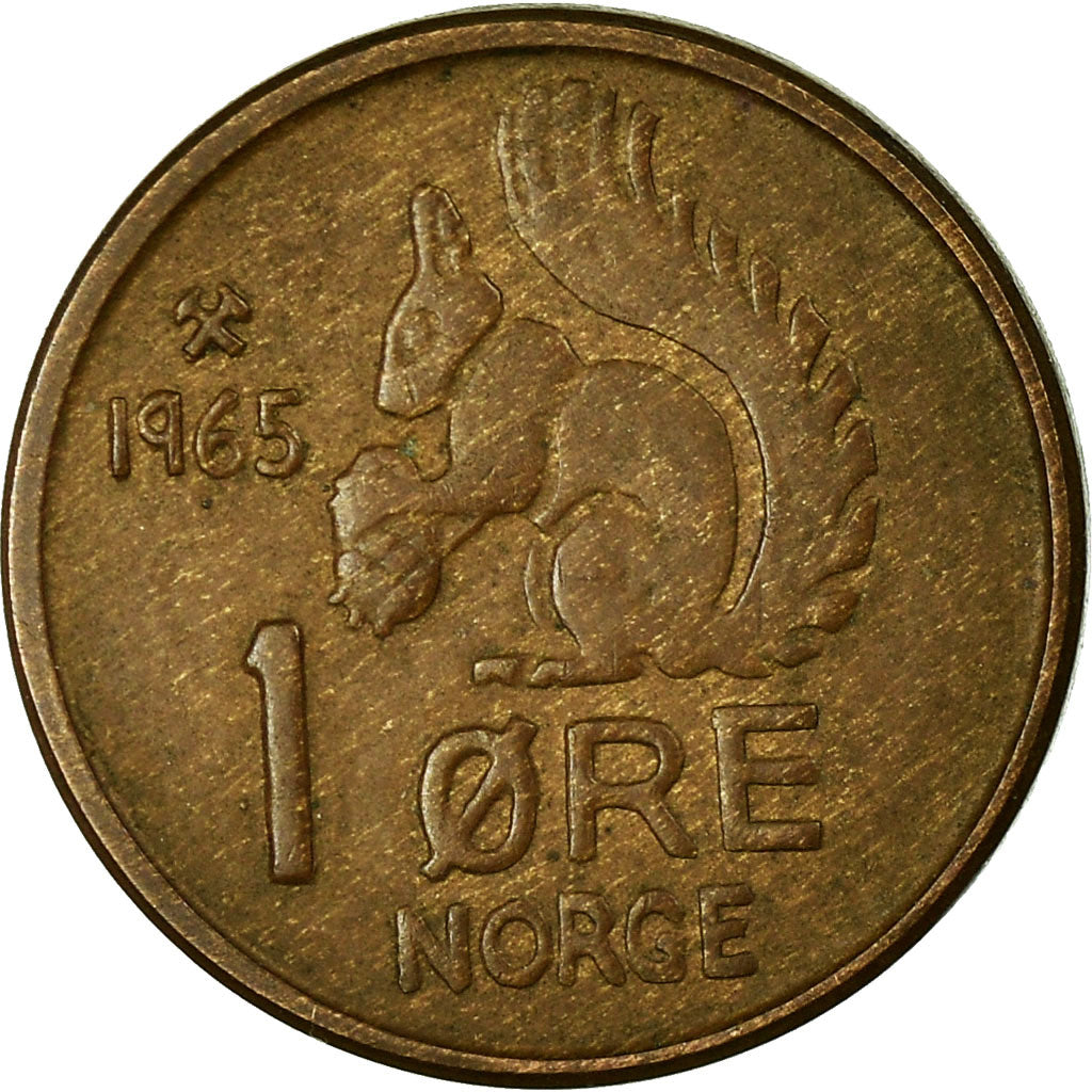 Moneta, Norvegia, Olav V, Ore, 1965, BB, Bronzo, KM:403