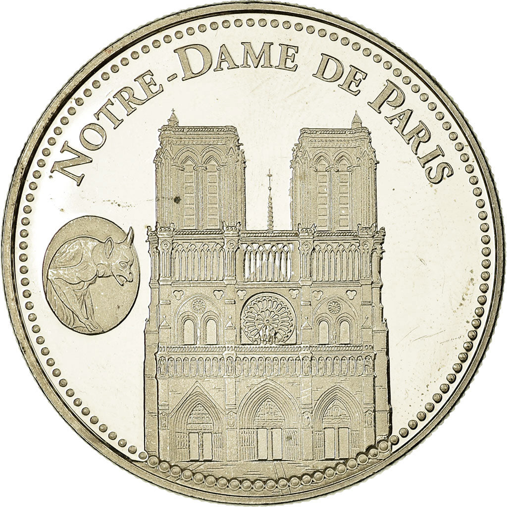 France, Medal, Paris - Cathédrale Notre Dame de Paris, MS(65-70), Copper-nickel