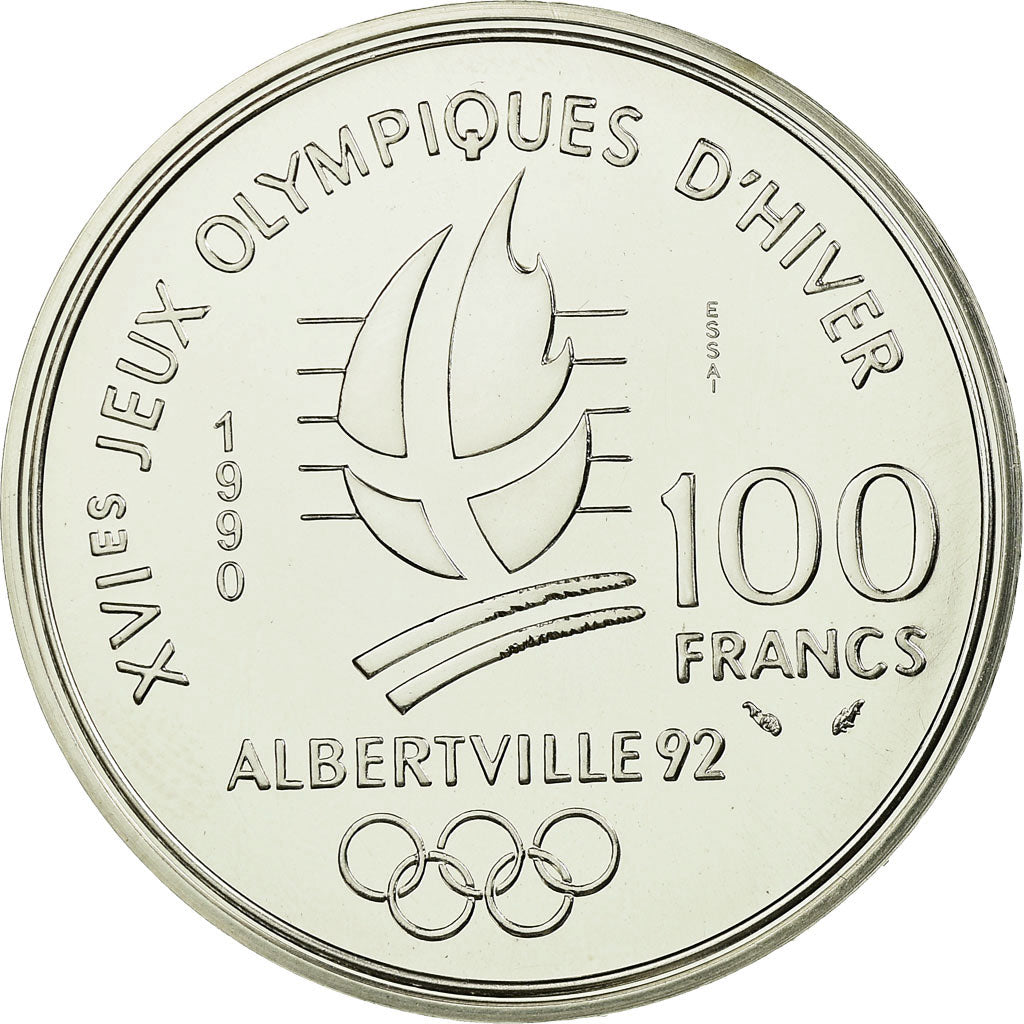 Coin, France, 100 Francs, 1990, Paris, ESSAI, MS(65-70), Silver, Gadoury:C9
