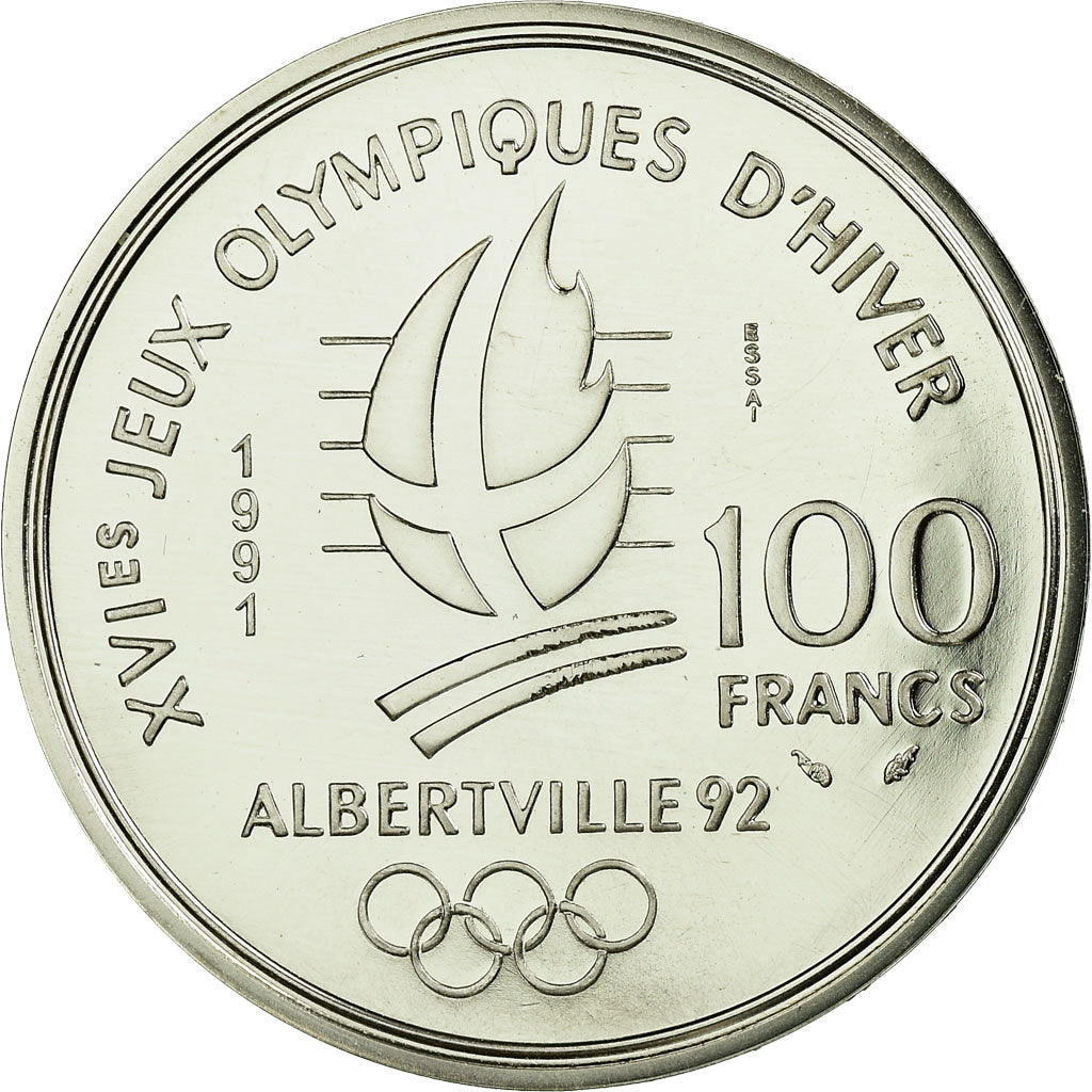 Coin, France, 100 Francs, 1991, Paris, ESSAI, MS(65-70), Silver, Gadoury:C16