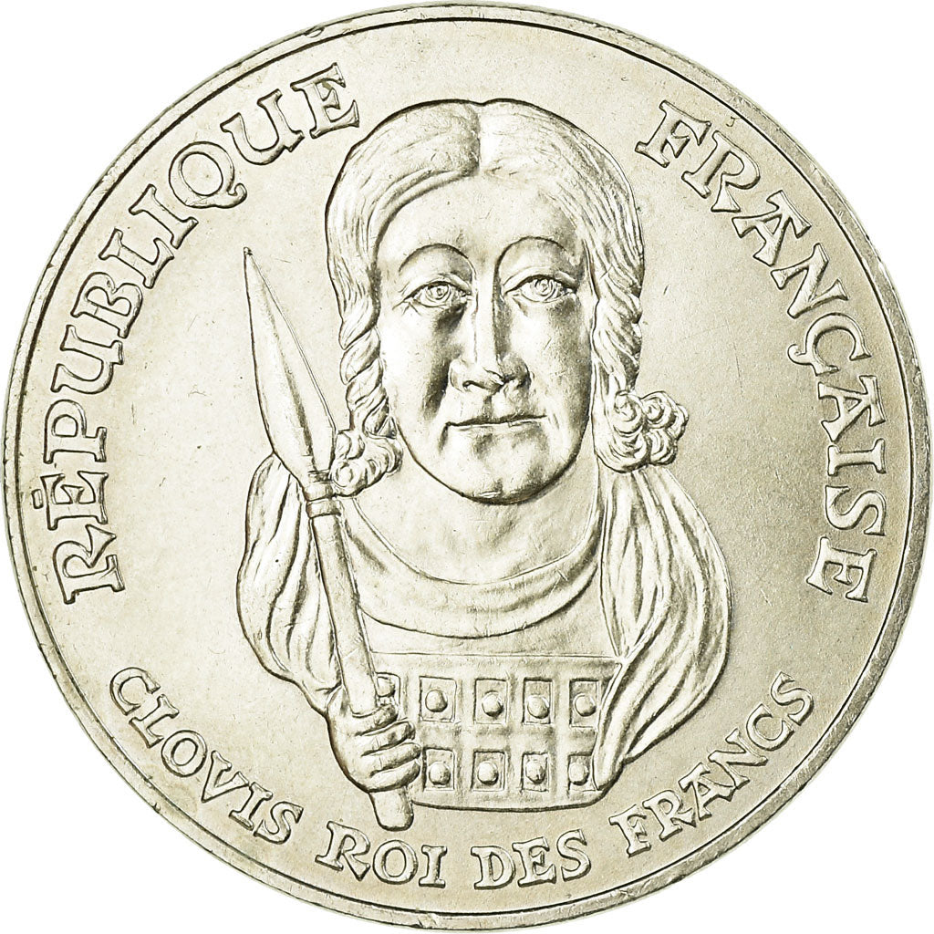 Coin, France, Clovis, 100 Francs, 1996, AU(55-58), Silver, KM:1180