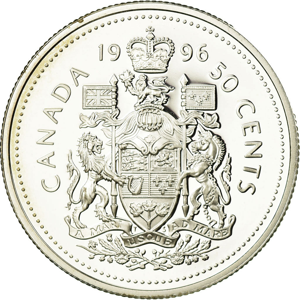Coin, Canada, Elizabeth II, 50 Cents, 1996, Royal Canadian Mint, Ottawa, Proof