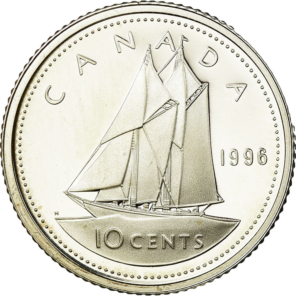 Coin, Canada, Elizabeth II, 10 Cents, 1996, Royal Canadian Mint, Ottawa, Proof