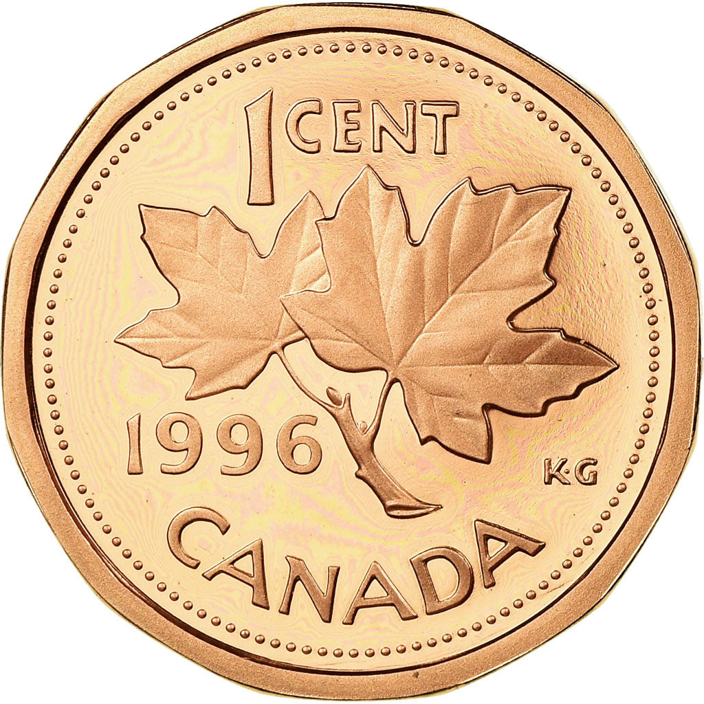 Coin, Canada, Elizabeth II, Cent, 1996, Royal Canadian Mint, Ottawa, Proof