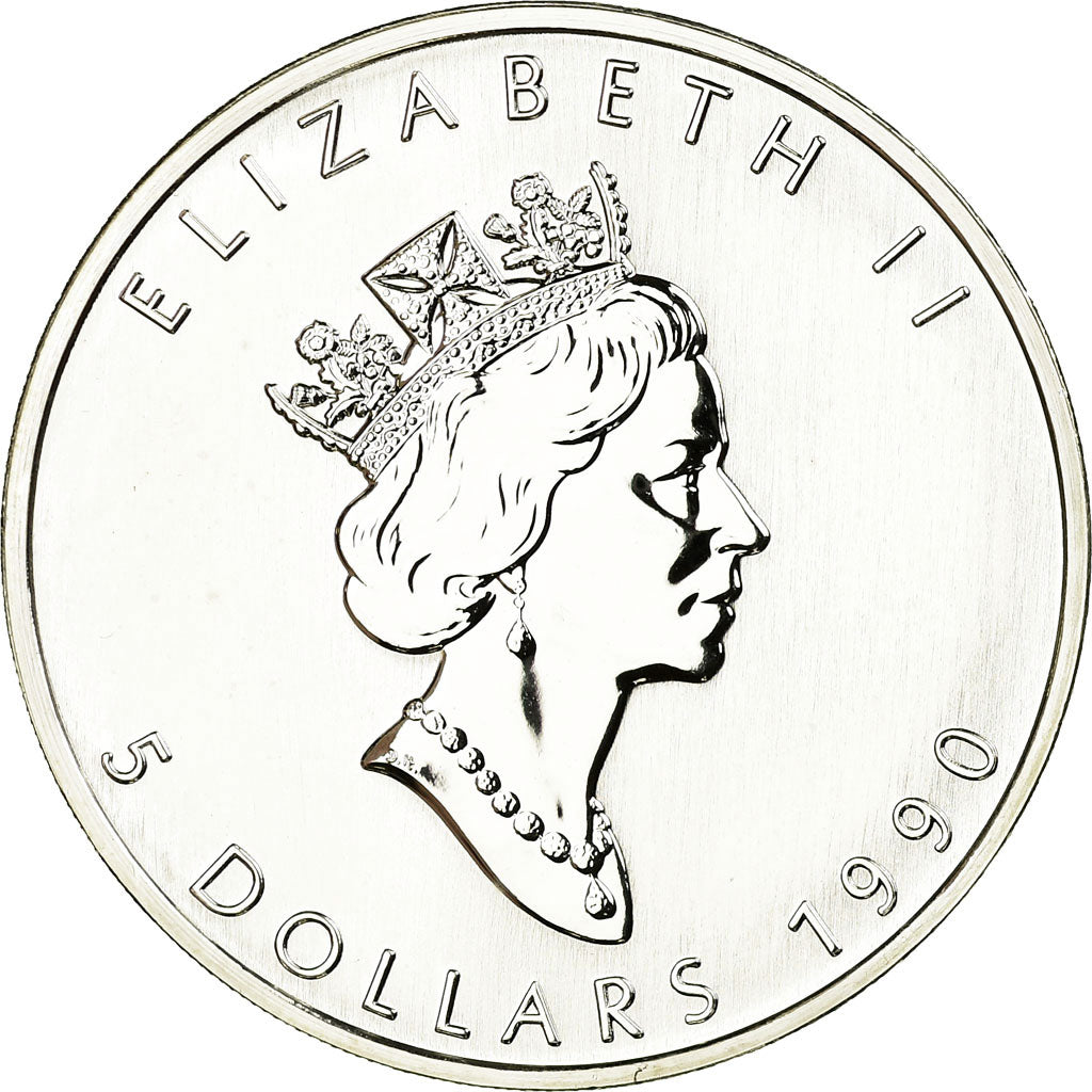 Coin, Canada, Elizabeth II, 5 Dollars, 1990, Royal Canadian Mint, Ottawa