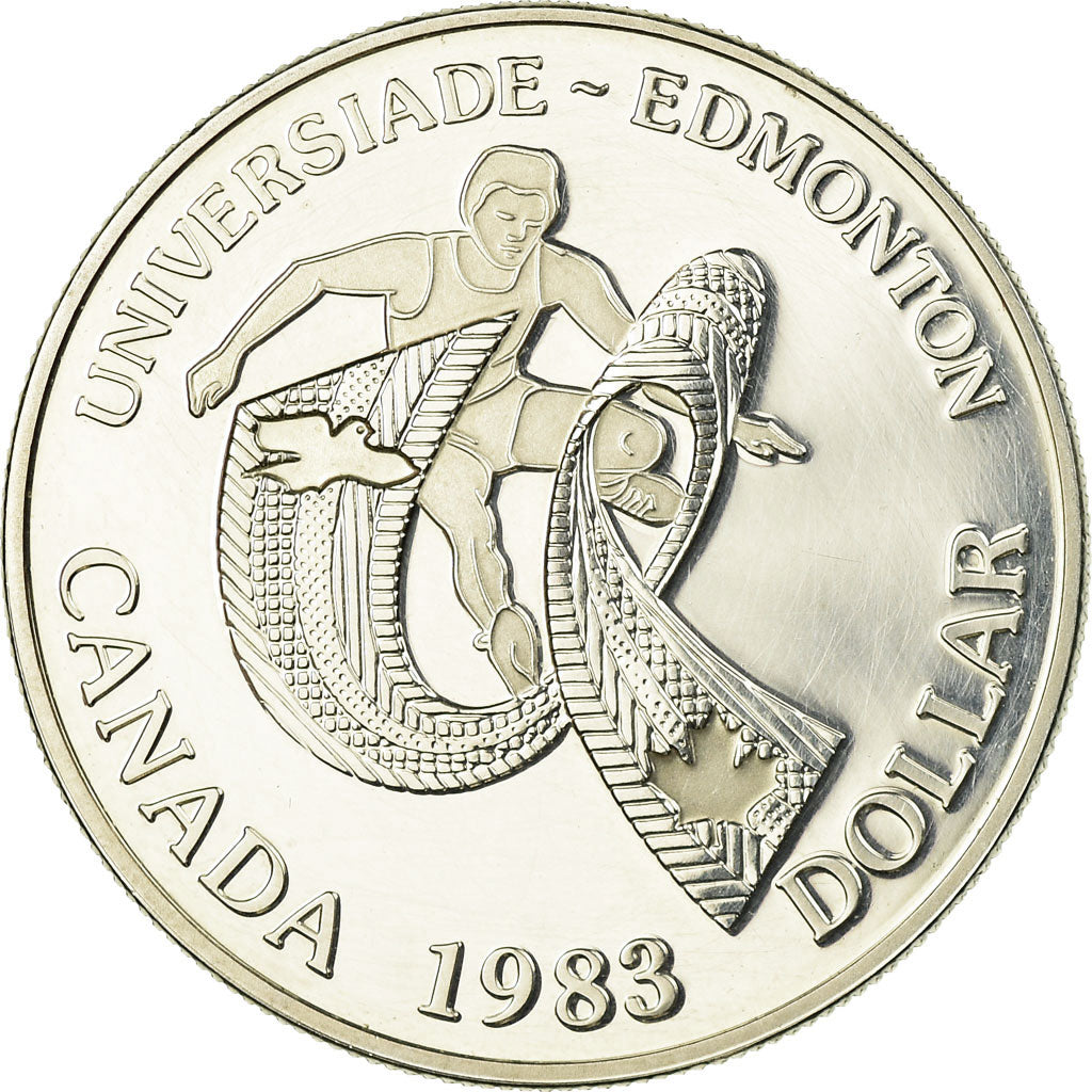 Coin, Canada, Elizabeth II, Dollar, 1983, Royal Canadian Mint, Ottawa, Proof